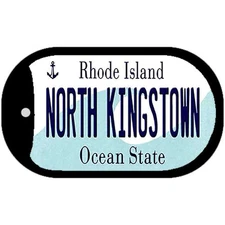 North Kingstown Rhode Island Novelty Metal Dog Tag Necklace 2" x 1"