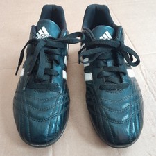 Adidas Football Cleat Men's Leather Black/Off-White Soccer Shoes Size 6.0 M