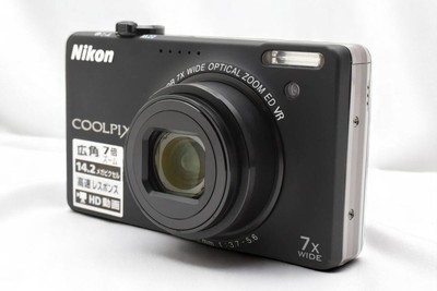 N Mint] Nikon COOLPIX S6000 Digital Camera Noble Black 14.2