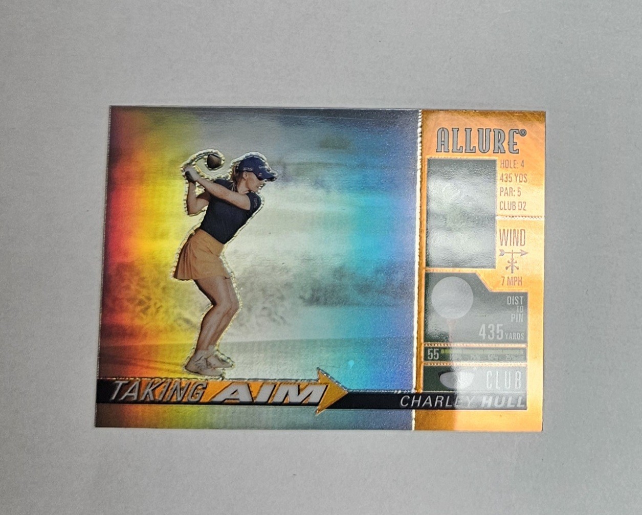 2026 Upper Deck Allure Golf Charley Hull Taking Aim ORANGE Refractor 