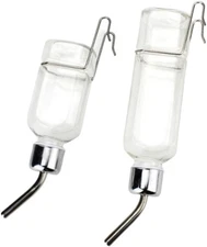 2 Pcs Pet Cage Water Bottle No Drip Small Animal Water Bottle, Hanging Waterer f