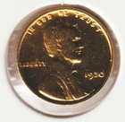 Rare Old Antique 1930 US Lincoln 24k Gold Plated Cent Penny Collection Coin G86