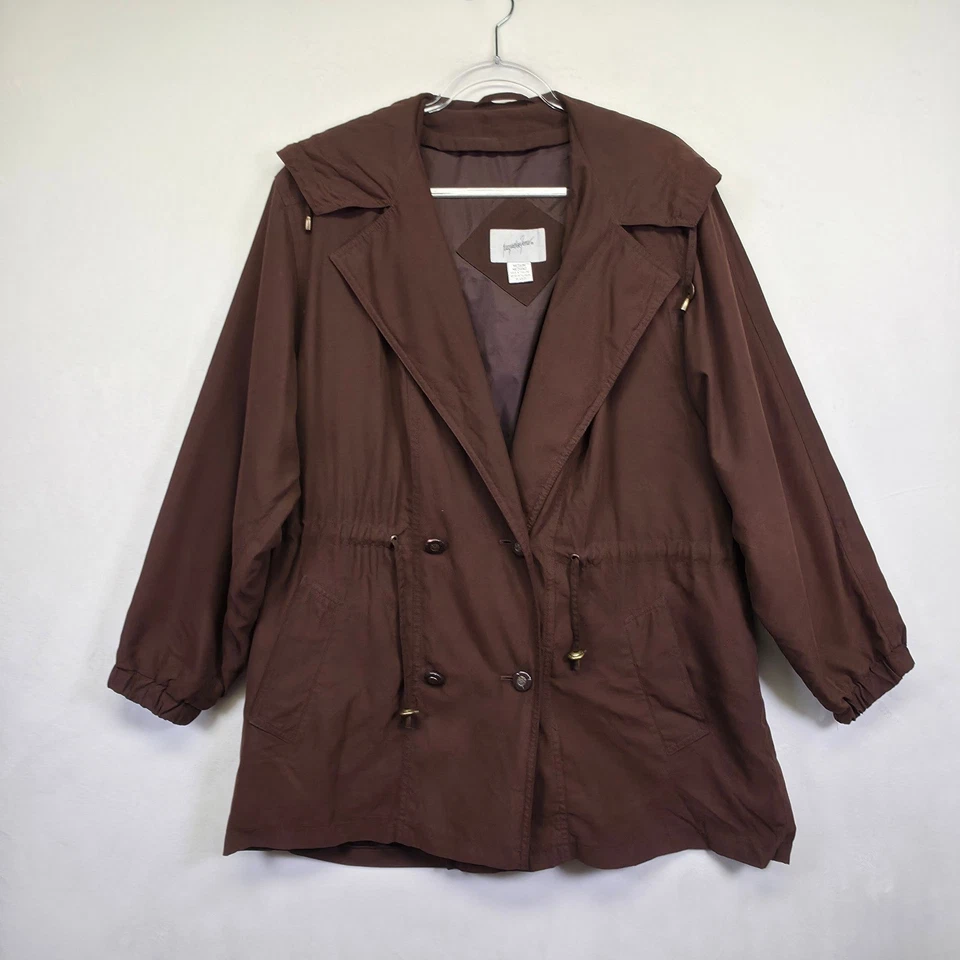 Gabardina Jacqueline Ferrar Mujer M Marrón Ecuestre Y2K Chaqueta De Colección Punk Foto 2 de 4