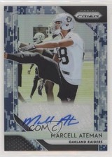 2018 Panini Prizm Rookie Camo Prizm 4/25 Marcell Ateman #RA-MA Auto 7l6
