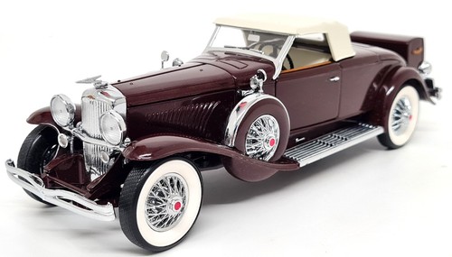 Franklin 1/24 - Duesenberg J Convertible Maroon 1935 Diecast Model Car - Picture 8 of 8