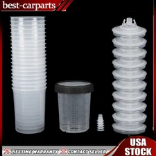 New Disposable Spray Paint Gun Plastic Liners & Lids Kit 27-oz 800ML Cups