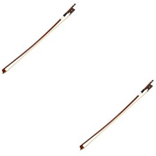 2 Count Violin Bow with Horse Hair Solid Wood Student Horsetail for Instrument