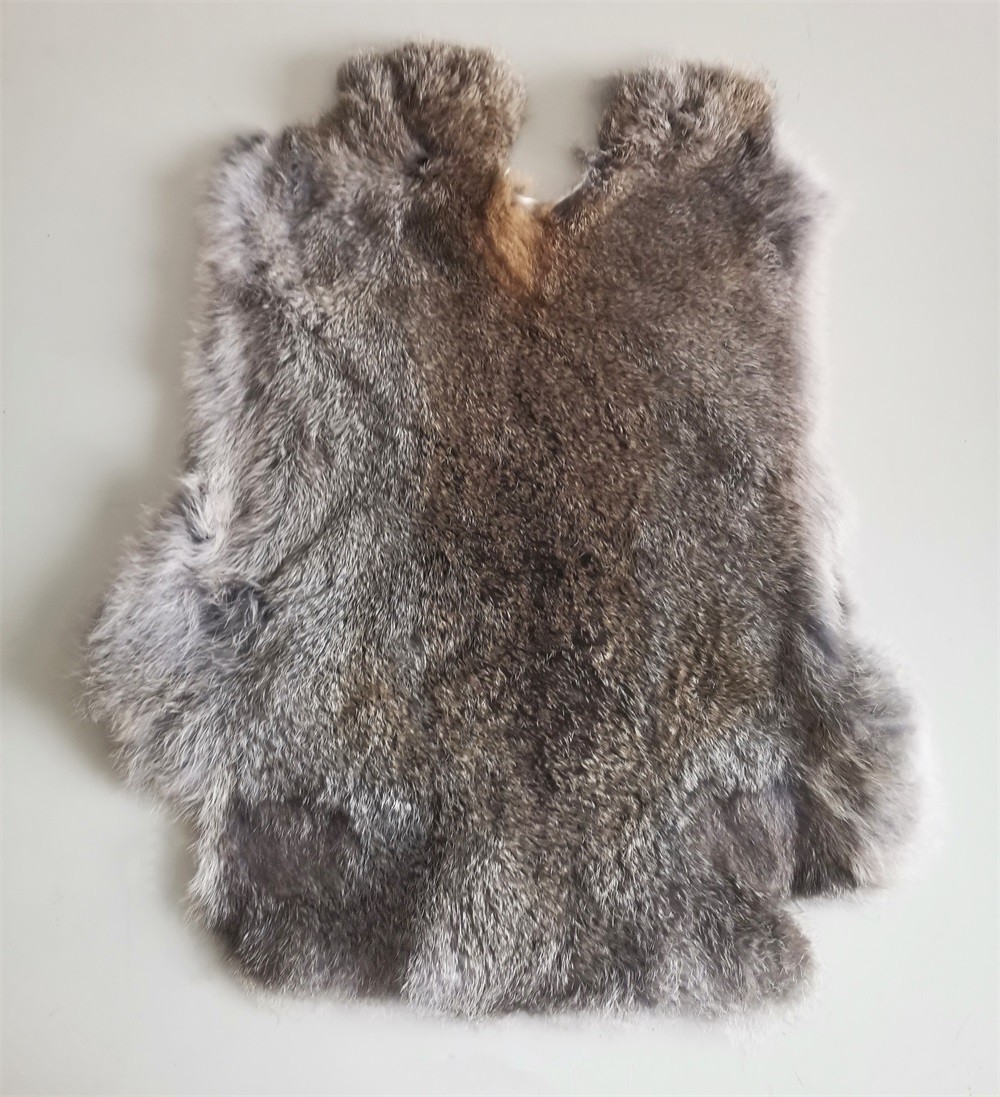 5X Tanned Rabbit Hide Skin Decor Animal Pelt Fur DIY Craft Leather Random Color