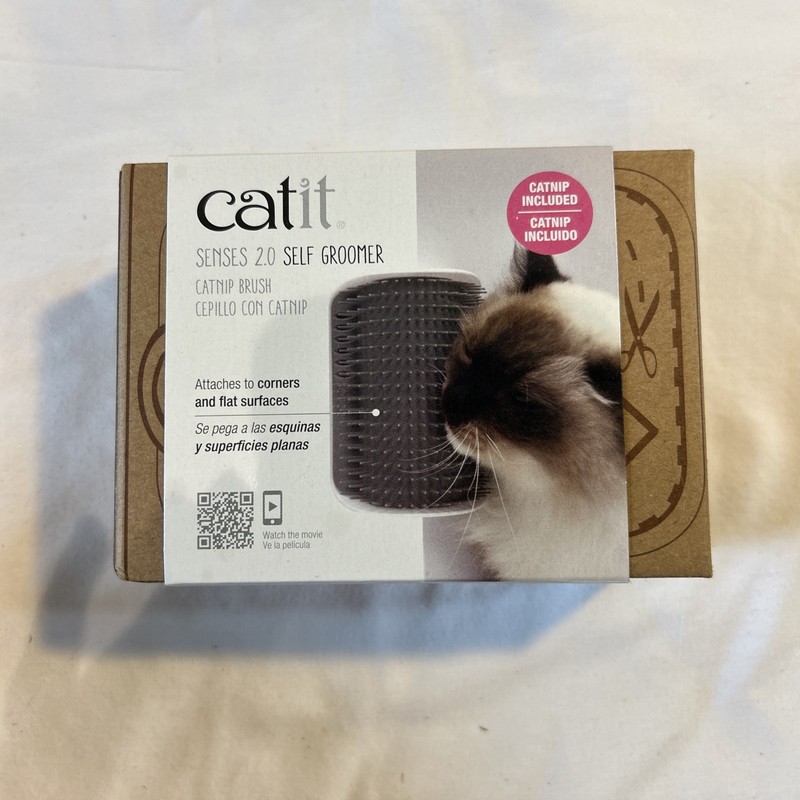 Catit Senses 2.0 Self Groomer Cat Brush with Catnip for Easy Cat Hair Removal