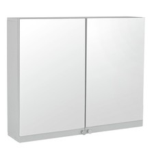 Bathroom Mirrored Wall Cabinet 2 Door 60x50cm White Habitat Used