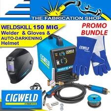 Cigweld WeldSkill 150 MIG Bundle - Welder + Helmet + Gloves + Torch W1004150