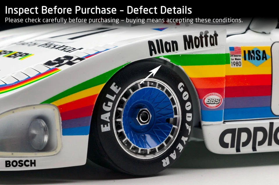 1/18 TSM Porsche 935 935 K3 24 Hours of LeMans 1980 APPLE #71*DEFECTS AS IS - Immagine 3 di 4