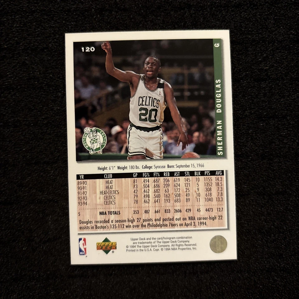 1994-95 Upper Deck Collector's Choice - Sherman Douglas #120 Silver Foil... - Image 2 of 2