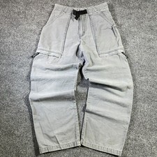 Vintage Billabong Military Cargo Pants 28x30 Gray OG 107 Utility Wide Baggy 90's