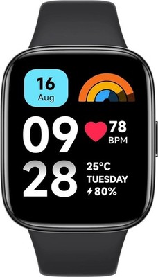 Xiaomi Redmi Watch 3 Active Smartwatch mit schwarzem Armband Gebraucht
