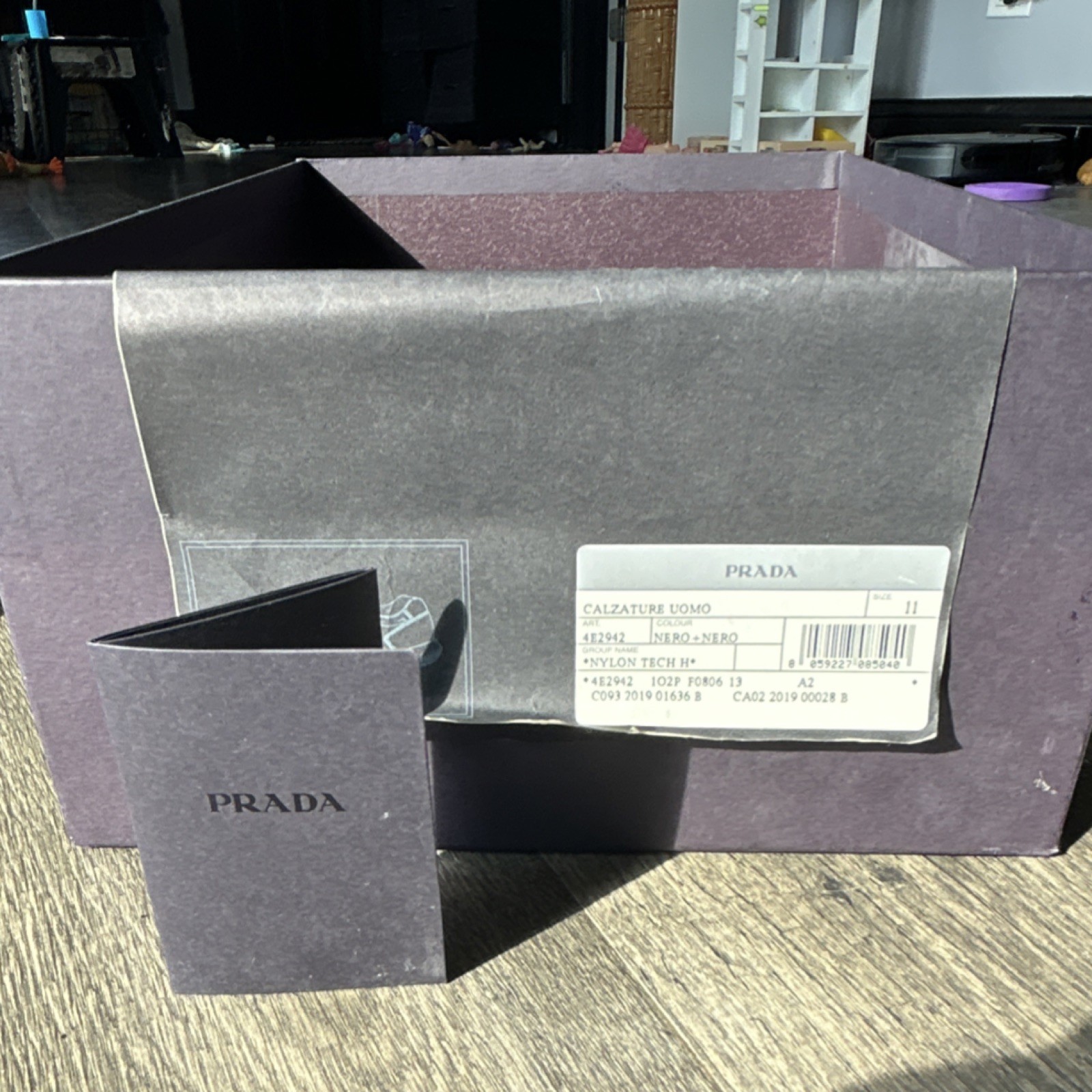 PRADA Nylon Tech H Sneaker Gray Black Nylon Suede 4E2942 thumbnail 9