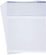 Endoc Computer Check Paper - 100 Sheets - Business Checks on Top - Security Feat