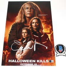 JAMIE LEE CURTIS SIGNED HALLOWEEN KILLS 12x18 MOVIE POSTER 1 HORROR BECKETT COA