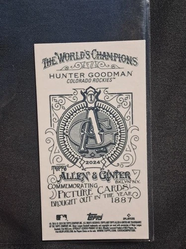 2024 Topps Allen & Ginter - Hunter Goodman SP No Number Mini (RC)