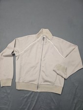 Spanx Womens "Size Small" Track Jacket Beige Pockets Full Zip Jacket