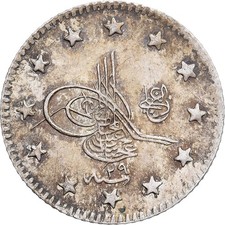 Turquie, Abdul Hamid II, Kurush, 1903 (AH 1293/29), Qustantiniyah, Argent, TTB