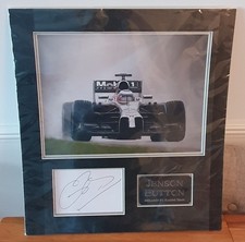 Jenson Button Signed Picture in frame with certificate of authenticity 