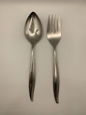 Oneida Textura Stainless Serving Spoon Cold Meat Serving Fork 8.25"  Flatware