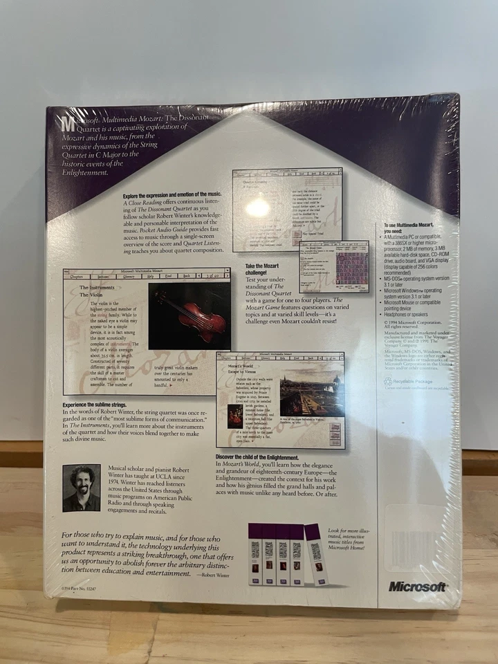 NEW *Not For Resale* Microsoft Multimedia Mozart Dissonant Quartet CD Windows - Image 2 of 4