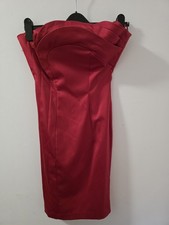 Charas red mini strapless dress size 8