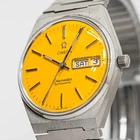 Vintage 1970s **NEAR MINT** OMEGA Seamaster Cal.1020 Automatic Yellow 35mm Mens