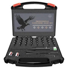 Green Laser Bore Sight Kit with 32 Adapters for 0.17 to 12GA Calibers