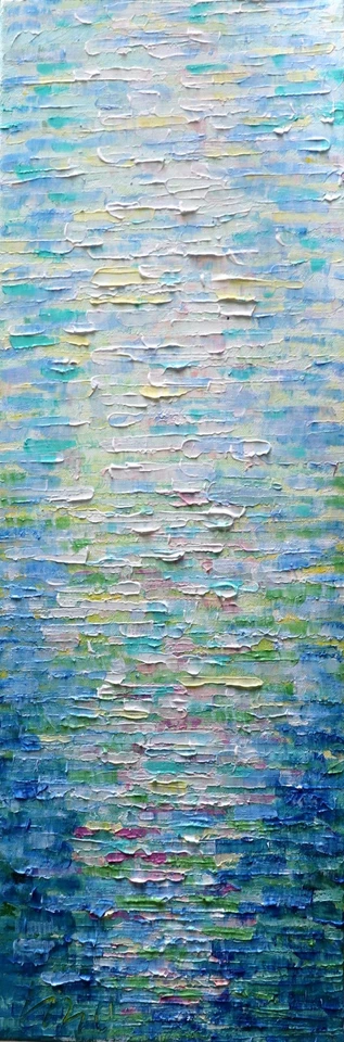 Lienzo Pintura Original Abstracto Vibes Verano Luiza Vizoli — Textura Vertical Foto 4 de 4