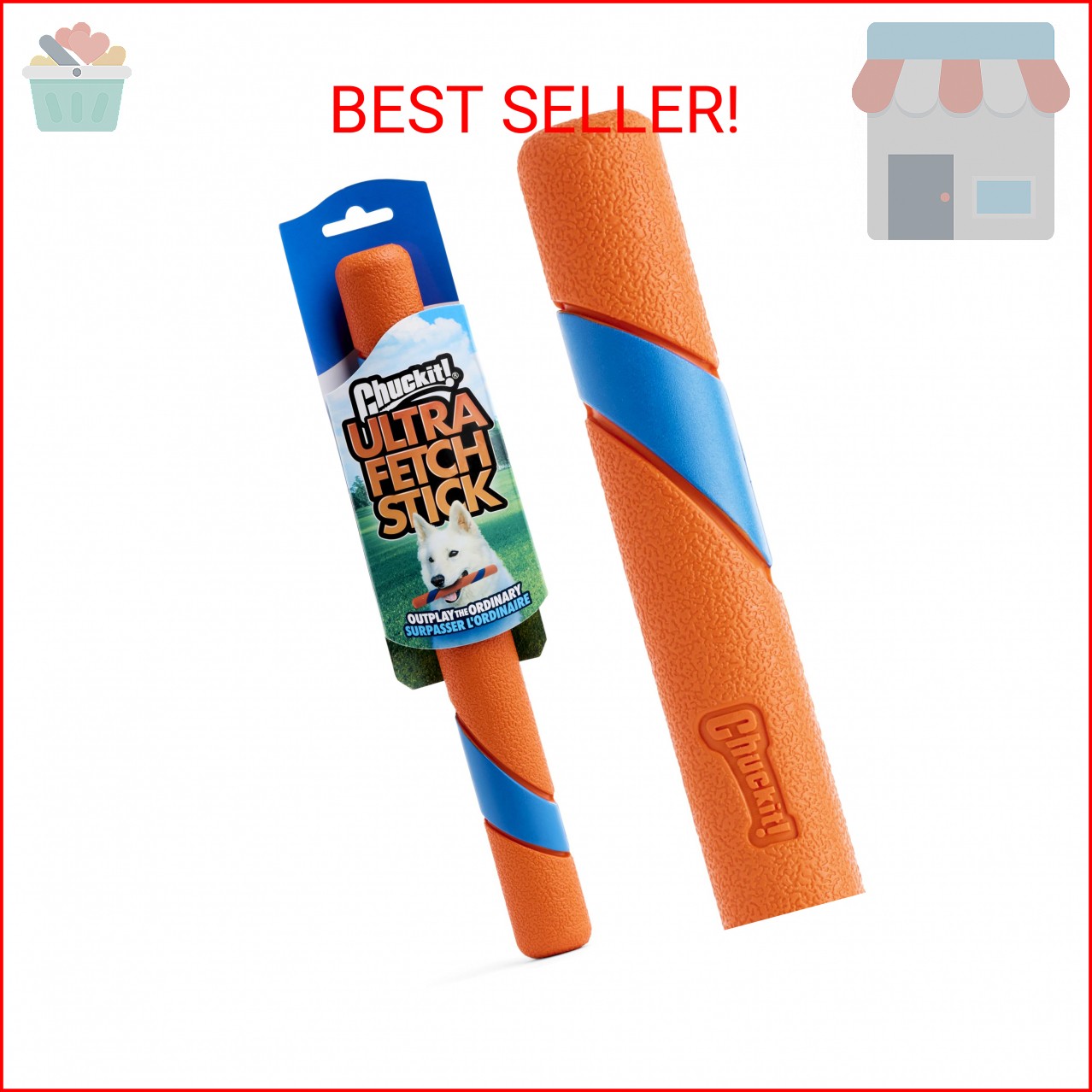 Chuckit! Interactive Dog Toy Ultra Fetch Stick - 12 Inch Outdoor Dog Toy for All