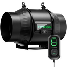 VIVOSUN AeroZesh T6 6 inch Inline Duct Fan HVAC Exhaust Kit W/E12 Speed Control