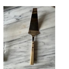 Frontier Forge Stainless Steel Pie Cake Server Wood Handle Serrated Edge Japan