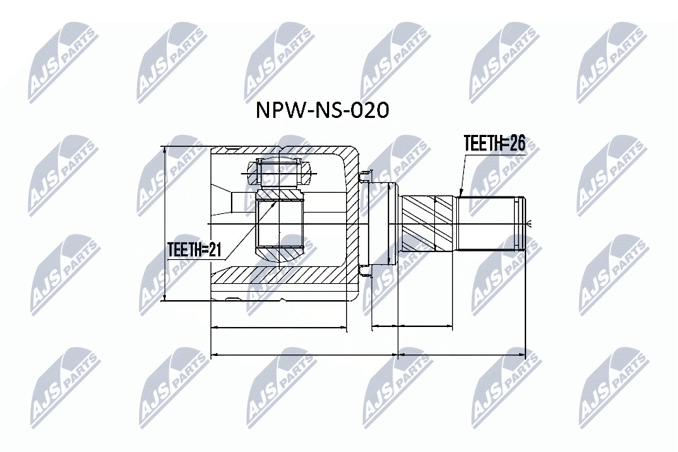 N.T.Y. NPW-NS-020.NTY Joint Kit, drive shaft for NISSAN