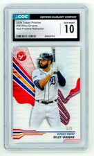 2024 Topps Pristine - Riley Greene #58 Red Refractor /5 CGC 10 GM MNT