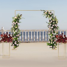 Modern Gold Metal Wedding Backdrop Stand Balloon Stand with Flower Stands