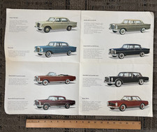 E- VINTAGE 1963 Mercedes-Benz Passengers Cars Sales Brochure POSTER