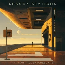 Spacey Stations: An Ai Art Adventurescape (For Space Adventurers!) by Martin J.