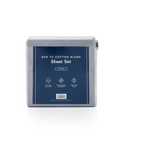 600 Thread Count Cotton Blend Twin Slate Sheet Set