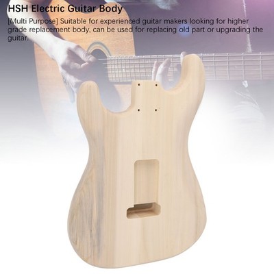 Electric Guitar Body Poplar Wood Unfinished Guitar Body Replacement For ST Style