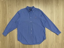 Ralph Lauren Yarmouth Pinpoint Oxford Dress Shirt Men  s 16 1/2-35 Blue Button Up