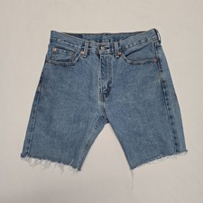 Levi's 501 Men's Distressed Cutoff Denim Shorts 32 Vintage Style