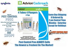 4 Tubes 4 Plungers Advion Cockroach German Roach Control Bait Gel  Authentic