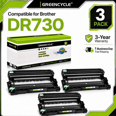 3PK Compatible for Brother DR730 Drum Unit Work with HL-L2350DW HL-L2370DW