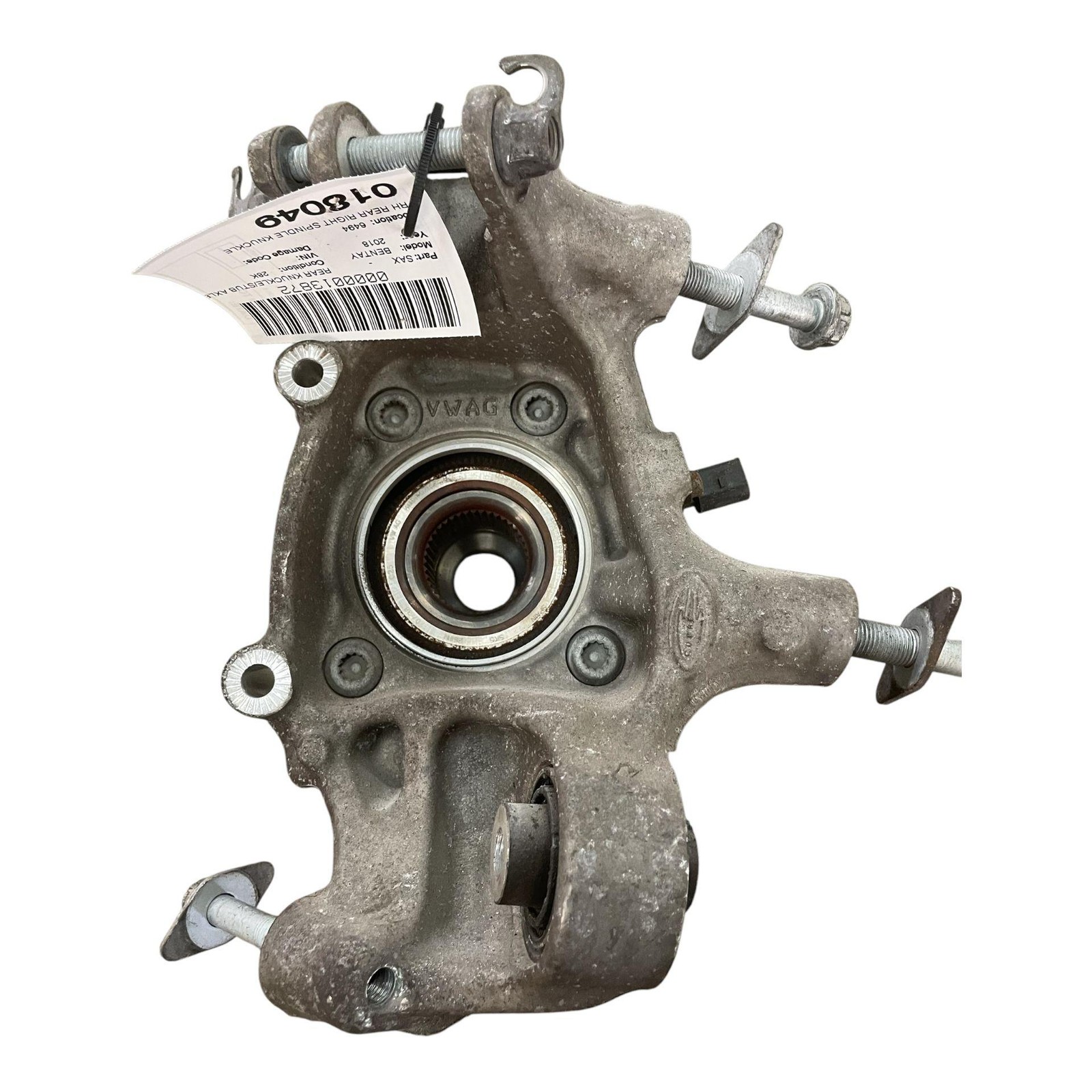 2016-2020 BENTLEY BENTAYGA LH REAR LEFT SPINDLE KNUCKLE WHEEL BEARING HUB *28K*