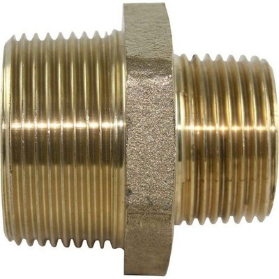 Maestrini Brass Reducing Nipple (1-1/4'' BSP Male to 1'' BSP Male)