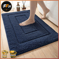 Badematte Mikrofaser Rutschfest SaugfäHig Maschinenwaschbar Marineblau 40 X 60