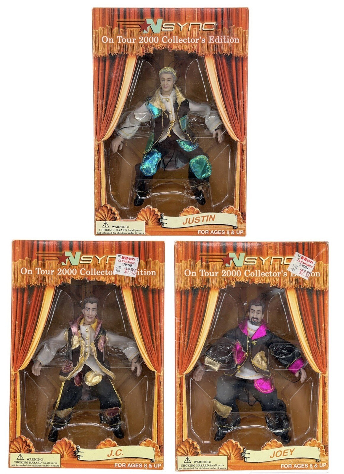 LOT OF vintage NSYNC 2000 TOUR NO STRINGS ATTACHED marionette